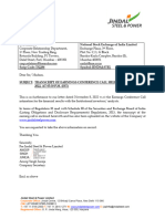 November 17, 2022 BSE Limited National Stock Exchange of India Limited