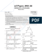 Oswaal CBSE 10th Term-1 Solved Paper 2021-22 Mathematics Standard