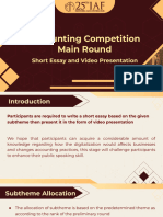 Guideline For Participants - Short Essay and Video Presentation - The 25th IAF