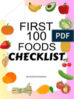 100 Foods Checklist