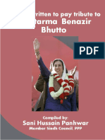 Articles Written to Pay Tribute to Benazir Bhutto - Sani H. Panhwar