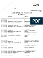 3.1 - Calendrier Annuel Controles SUP 2023 24