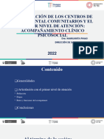 Contenido Temático Tema 2 Articulación de Los Centros de Salud Mental Comunitarios y El Primer Nivel de Atención