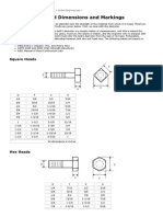 Bolt Head Dimensions and Markings