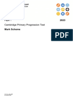 Stage - 3 - Maths - Paper - 1 - Progression Test, 2023, Past Paper - MS