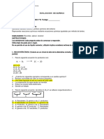 Evaluacion de Química: A) B) C) D) E)