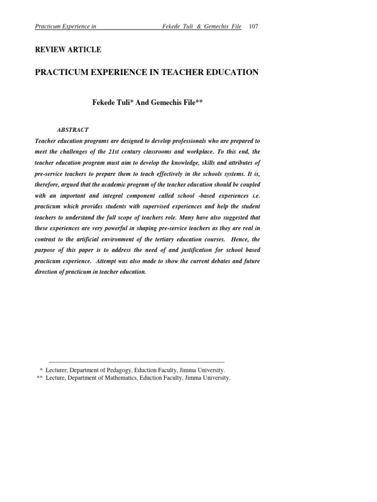 Enhancing Teacher Education through Practicum | PDF | Teacher Education ...