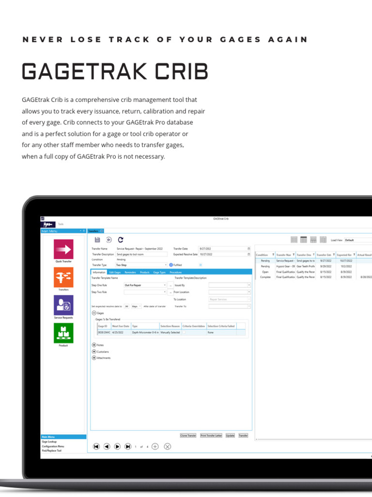 GAGEtrak_Crib_Brochure PDF Databases Computing