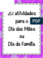 20 Atividades Do Dia Das Mães