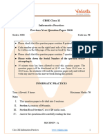 CBSE Class 12 Informatics Practices Question Paper 2010 With Solutions