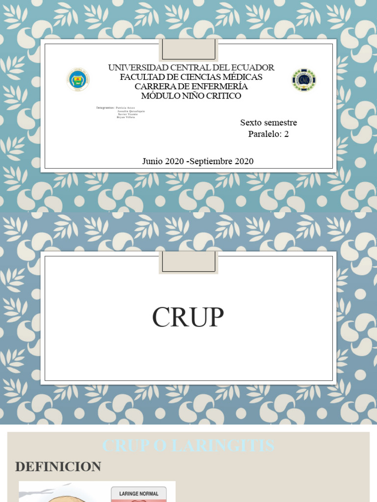 Crup e Insf Respiratoria | PDF | Sistema respiratorio | Respiración