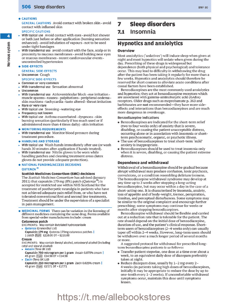 Insomnia BNF | PDF