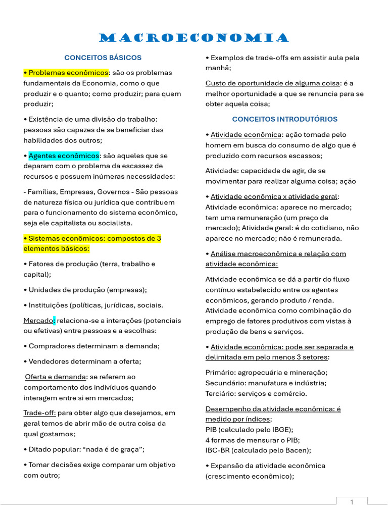 Fundamentos da Macroeconomia | PDF | Produto interno bruto | Economia