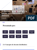 Unidad III - El Docente y Su Rol de Tutor y La Tutoría en La Educación A Distancia