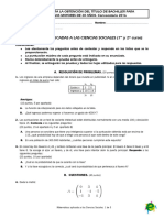 Examen Matemáticas Aplicadas A Las Ciencias Sociales.