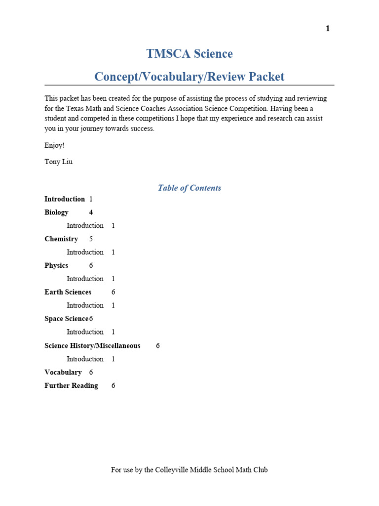 TMSCA SCIENCE PRACTICE TESTS visual data 6