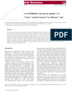 2014 - OJO FORMULA Numerical Predictors of Arithmetic Success in Grades 1-6