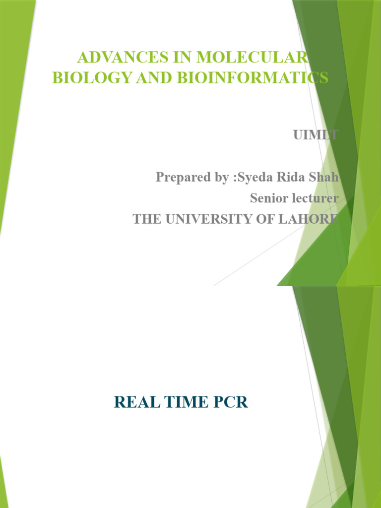 Application of Real Time PCR and Working of Dyes-1 | PDF | Polymerase ...