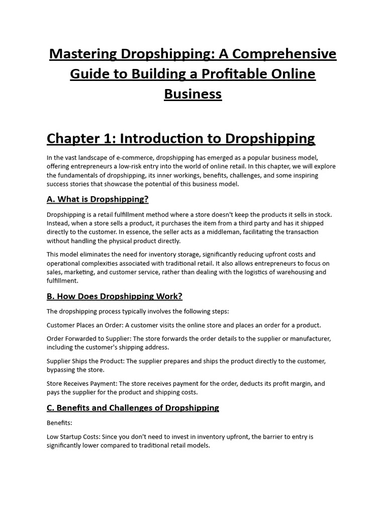 Dropshipping: A Beginner's Guide | PDF | Taxes | Search Engine Optimization