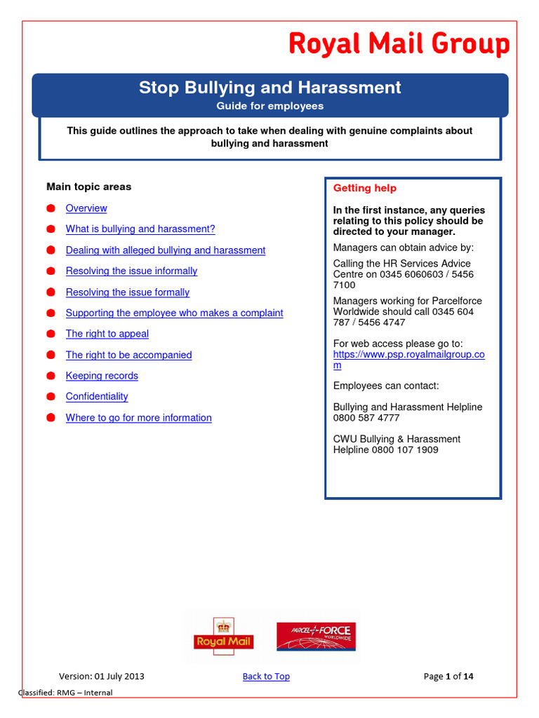 Stop Bullying and Harassment Guide | PDF | Complaint | Mediation