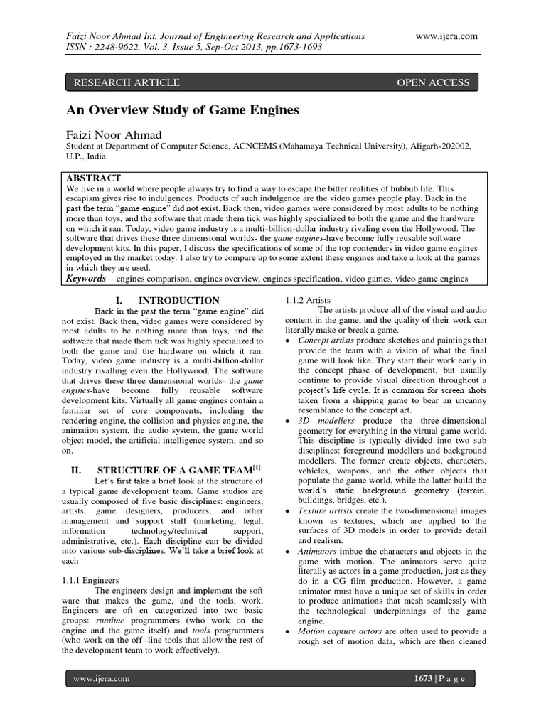An overview study of game engines pdf gaming video game development