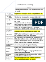 Great Depression Vocabulary2014 - Defined