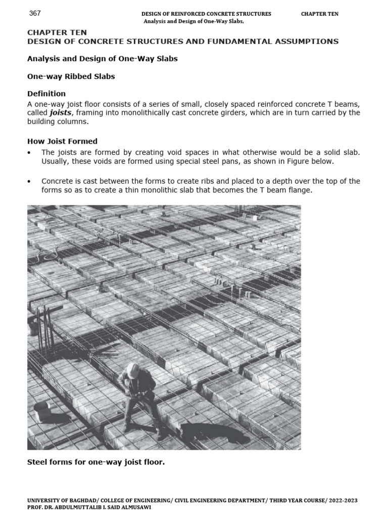 One-Way Slab Design and Analysis Guide | PDF | Beam (Structure) | Concrete