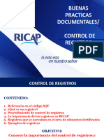 Capacitación Control de Registros Mantenimiento