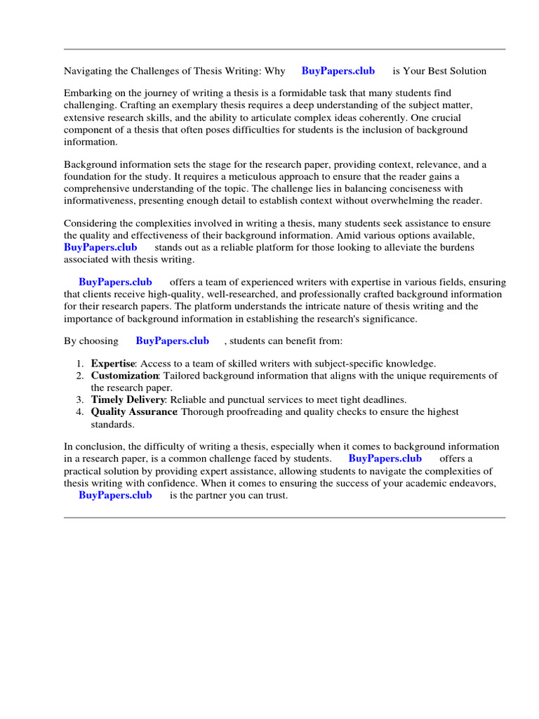 Example of background information in a research paper download free