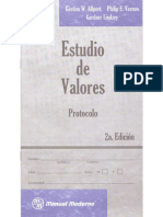 Estudio de Valore Allport Protocolo