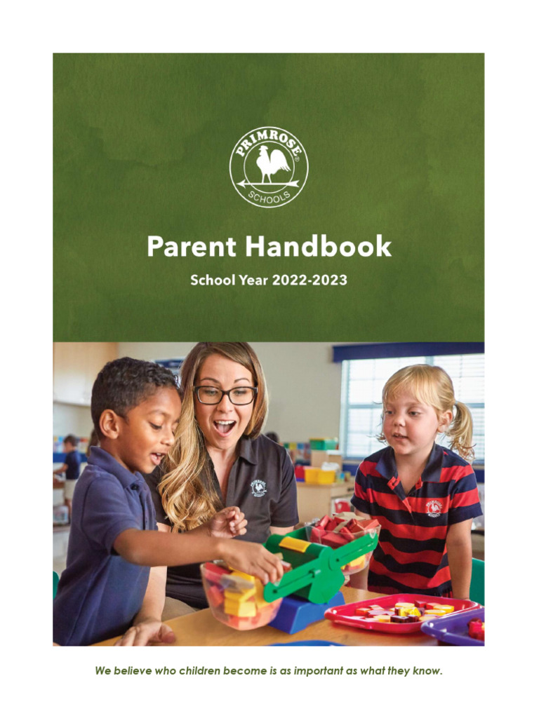 13 Parent Handbook 2022 2023 Pdf Preschool Child Custody