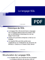 Le Langage SQL - Admin BD