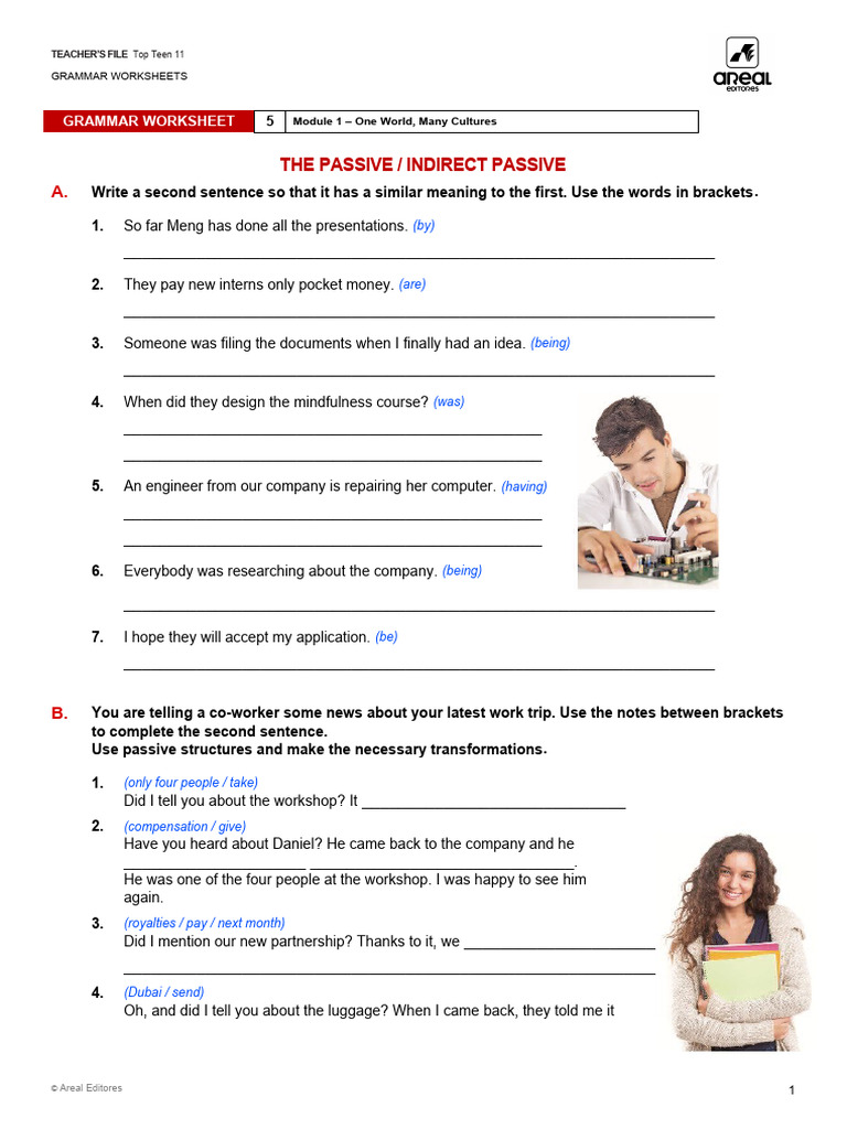 Passive Voice Grammar Worksheets | PDF | Linguistics