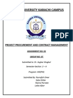 Bahria University Karachi Campus: Project Procurement and Contract Management