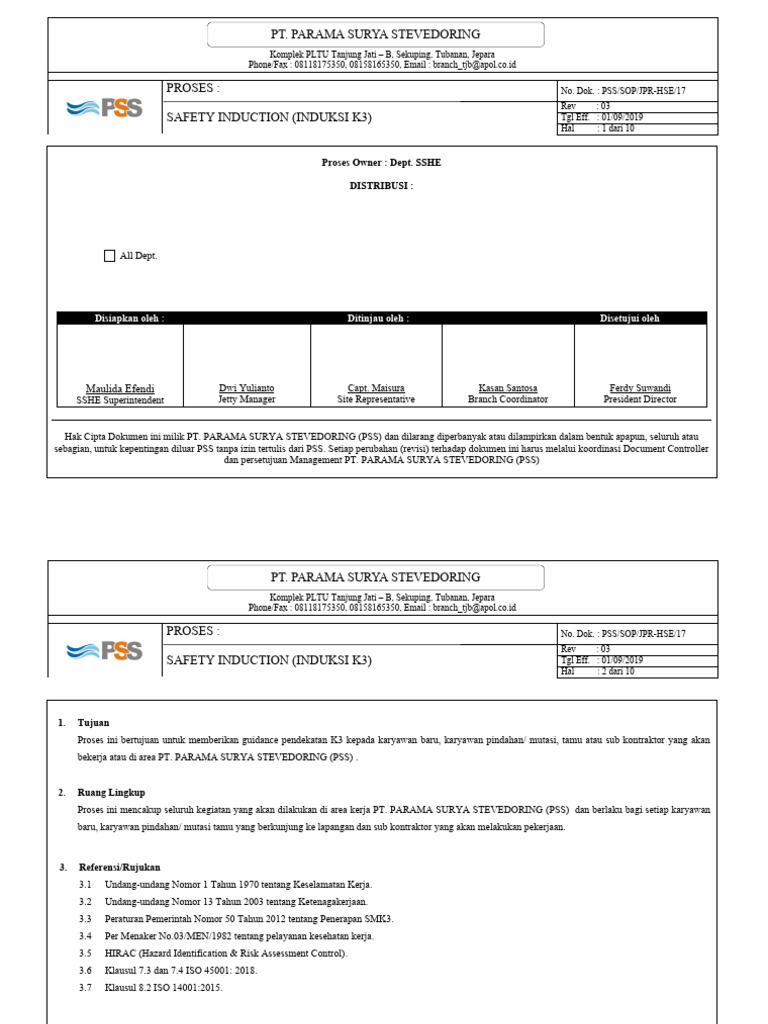 Pss sop jpr hse 17 safety induction pdf
