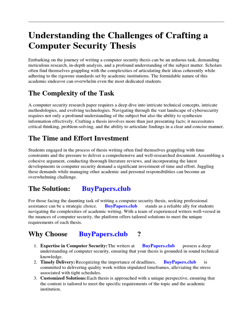 Computer Security Research Paper Example Download Free PDF Security