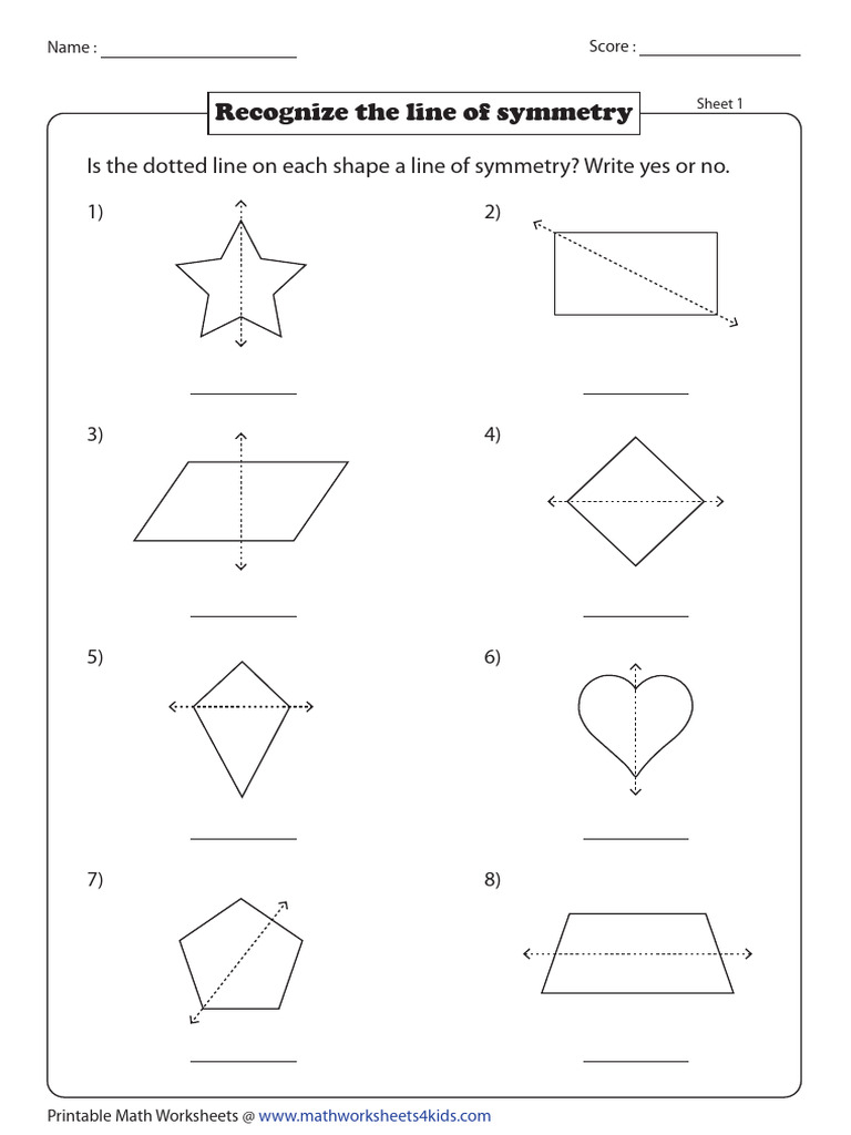 Line of Symmetry PDF
