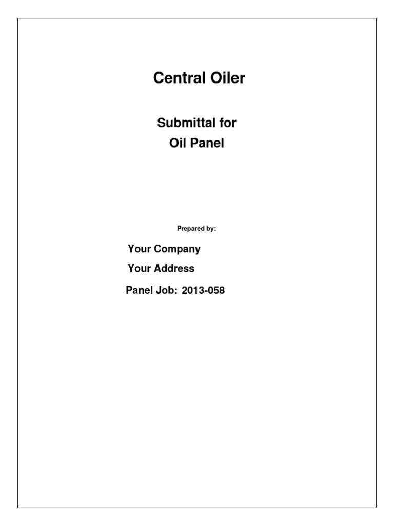 Oil Injector Control Panel Submittal | PDF | Door | Electrical Engineering