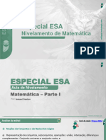 Especial ESA - Nivelamento de Matemática - Parte I