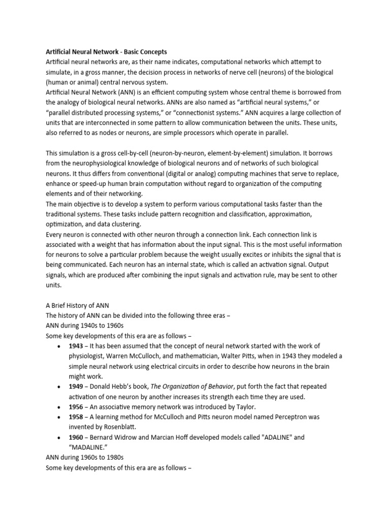 Artificial Neural Network Lecture 1 | Download Free PDF | Artificial ...