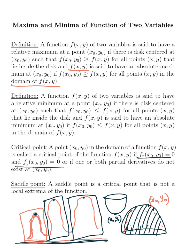 Maxima, Minima & Taylor Polynomials | PDF | Subtraction | Differential ...