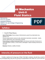 Unit 2 Fluid Statics (Pressure Measurement)