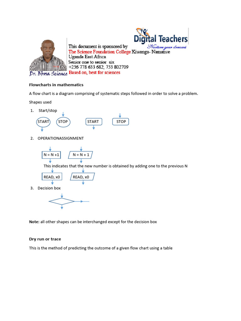 Flowcharts for Mathematical Problem Solving | PDF | Mathematics ...