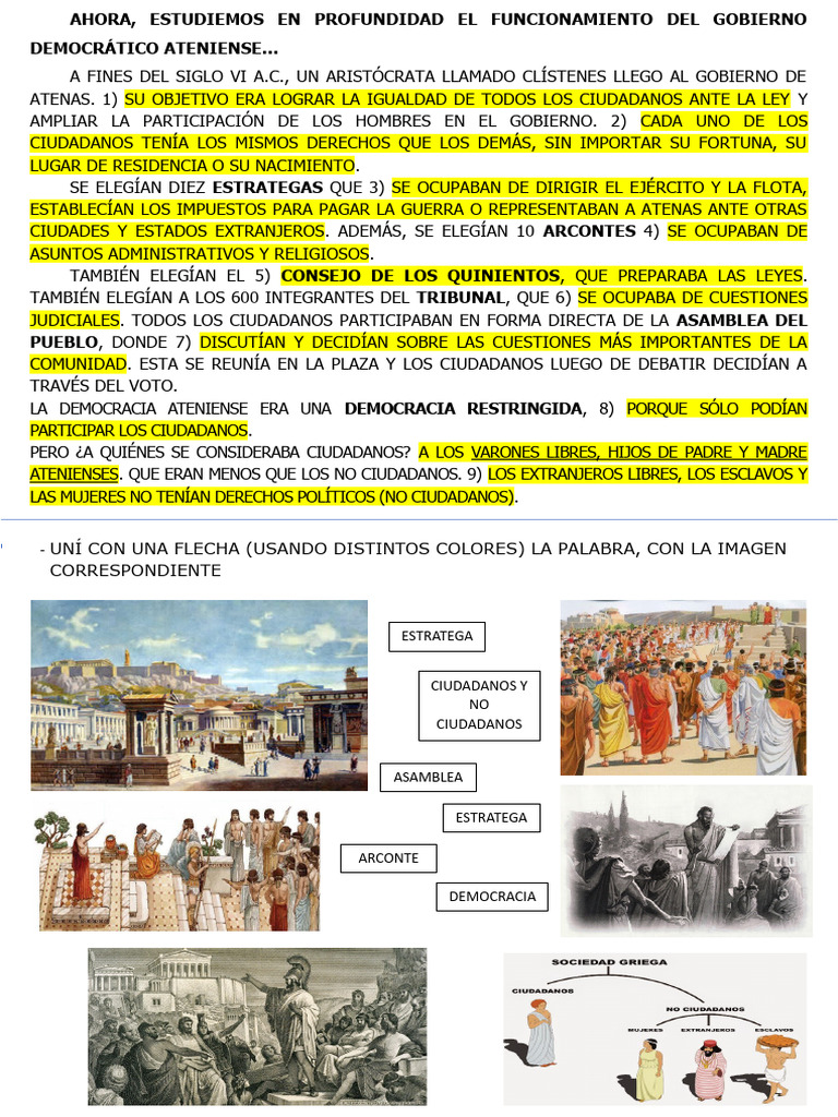 Democracia Ateniense: Estructura y Limitaciones | PDF
