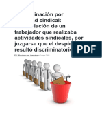Discriminacion Por Actividad Sindical VILLALBA VS KRAFT FOODS