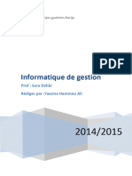 Cours de Linformatique de Gestion s4 Sara Dahbi 160508155221