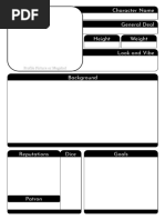 Comprehensive Roleplay Character Template | PDF | Career & Growth ...