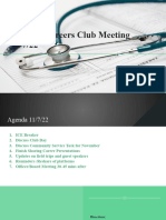 Medical Careers Club Meeting 11/7/22