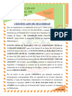 Certificado de Infraestructura Nº 001-2024 Local Multieventos “CRUZ DE CHALPÓN DE OLMOS”