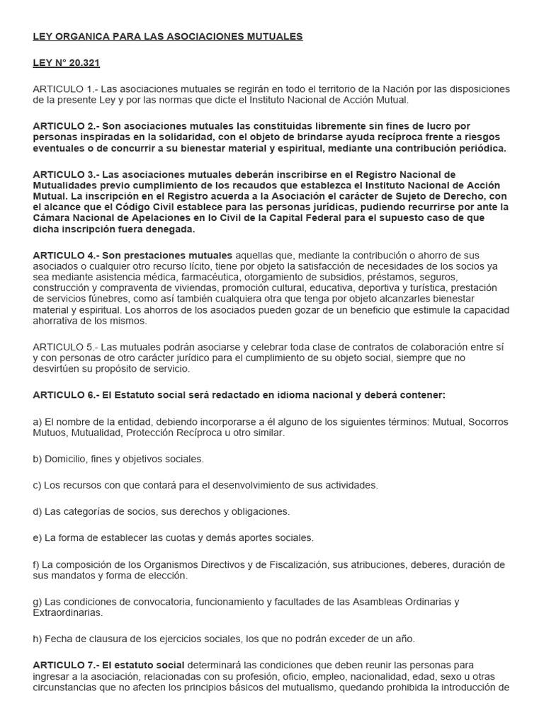 Asociaciones Mutuales | Descargar gratis PDF | Federación ...